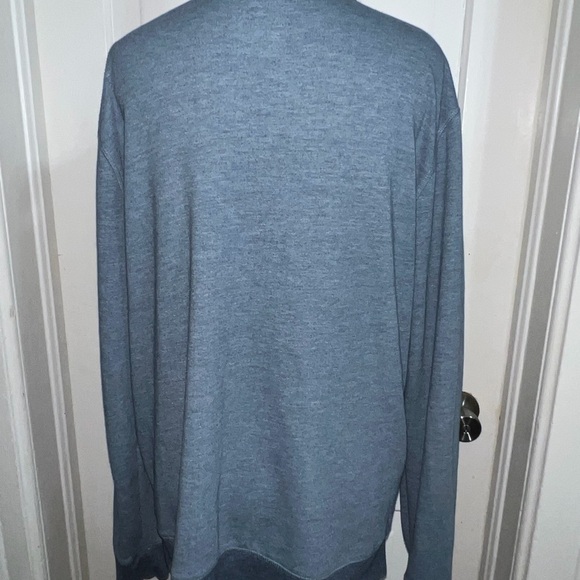Mens size large Sonoma Men's Heathered Blue Crewneck Sweater shirt top - Picture 3 of 5